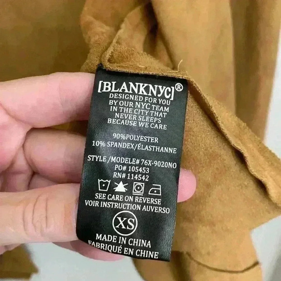 Blank NYC Drape Front Faux Suede Jacket - Picture 6 of 6